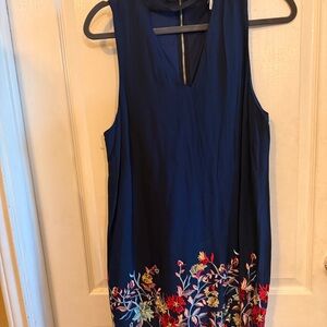 Elegant Navy Floral Dress